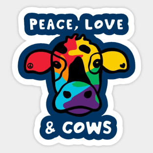 PEACE LOVE & COWS Sticker